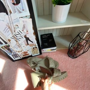 Beige Madden Girl Chunky Heels